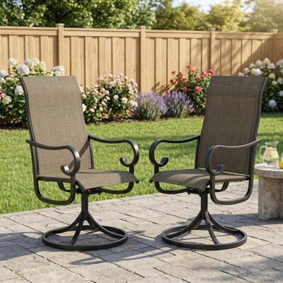 360° Swivel Textilene Patio Chairs