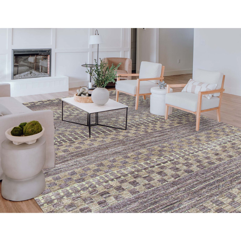 Hand-Knotted High-Quality Gray Area Rug