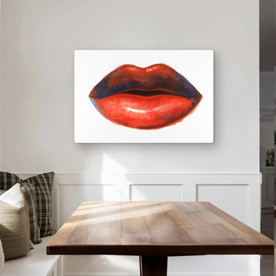 Red Lipstick - Romantic Metal Print for Home Decor | Art