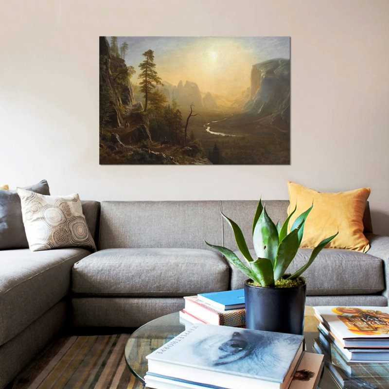«Yosemite Valley, Glacier Point Trail, c.1873», impression sur toile, H 18 po x l 26 po x P 1,5 po, Toile tendue