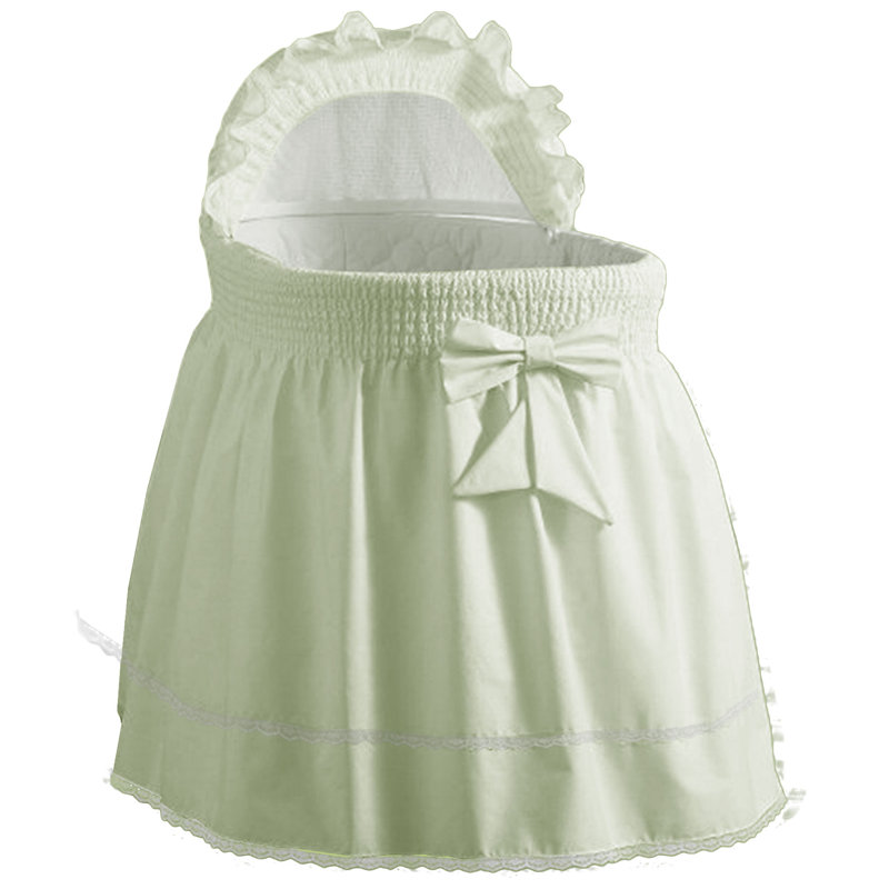Jeannette Cotton Blend Bassinet Bedding Set, Mint