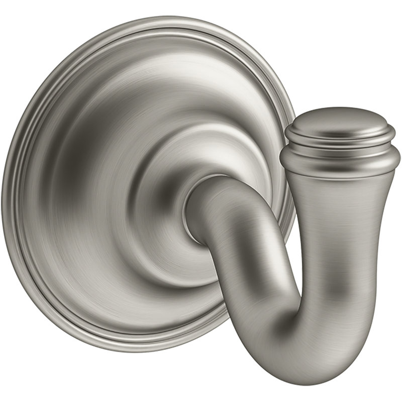 Eclectic Robe Hook, Vibrant Brushed Nickel