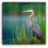 «Verdant Shore Heron», art mural sur toile tendue