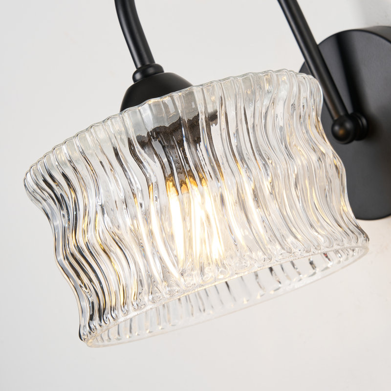 1 - Light Armed Sconce with Glass Shade