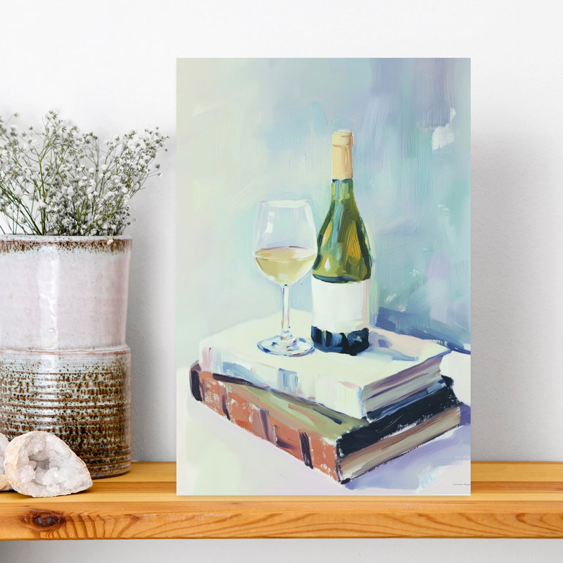 Literary Cheers Elegant Vintage, art mural abstrait, H 18 po x l 12 po