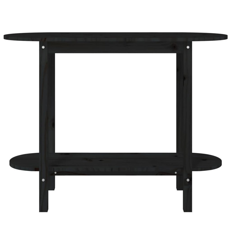 Horvitz 110cm Solid Wood Console Table, Black