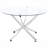 Declan Chrome Round Glass Top Dining Table