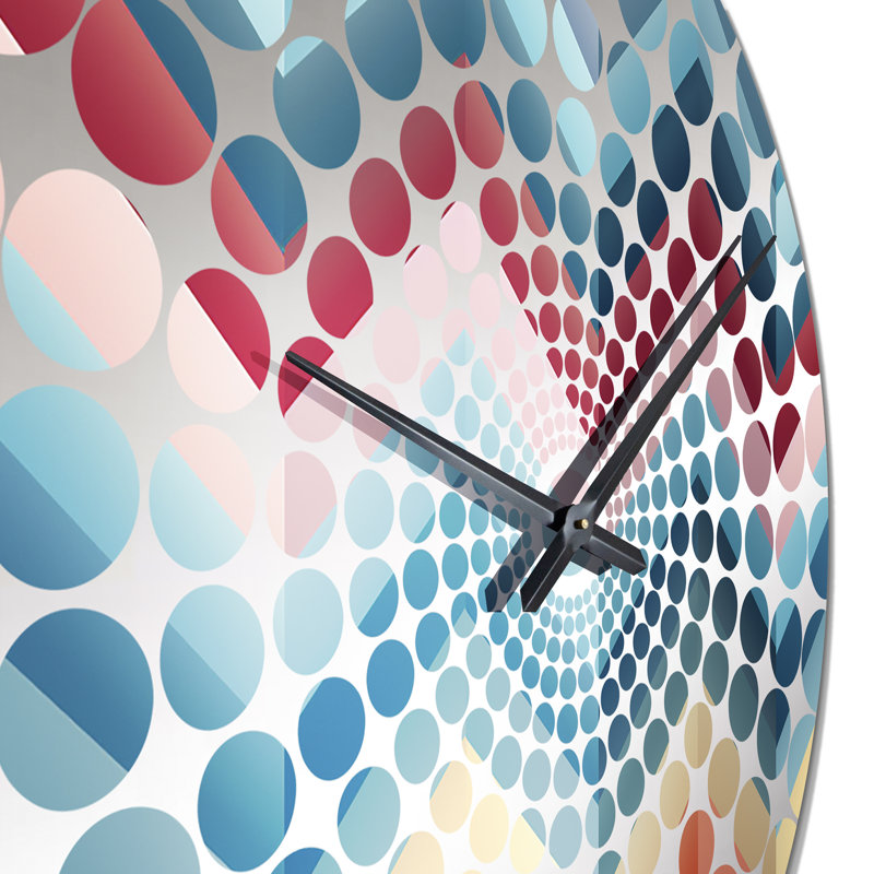 Multicolor Urban Geometry Chevron Pattern - Chevron  Wall Clock, Petit