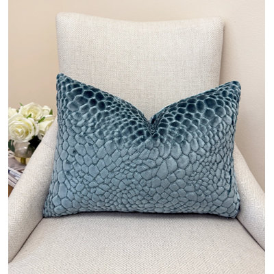 Housse de coussin en velours crocodile