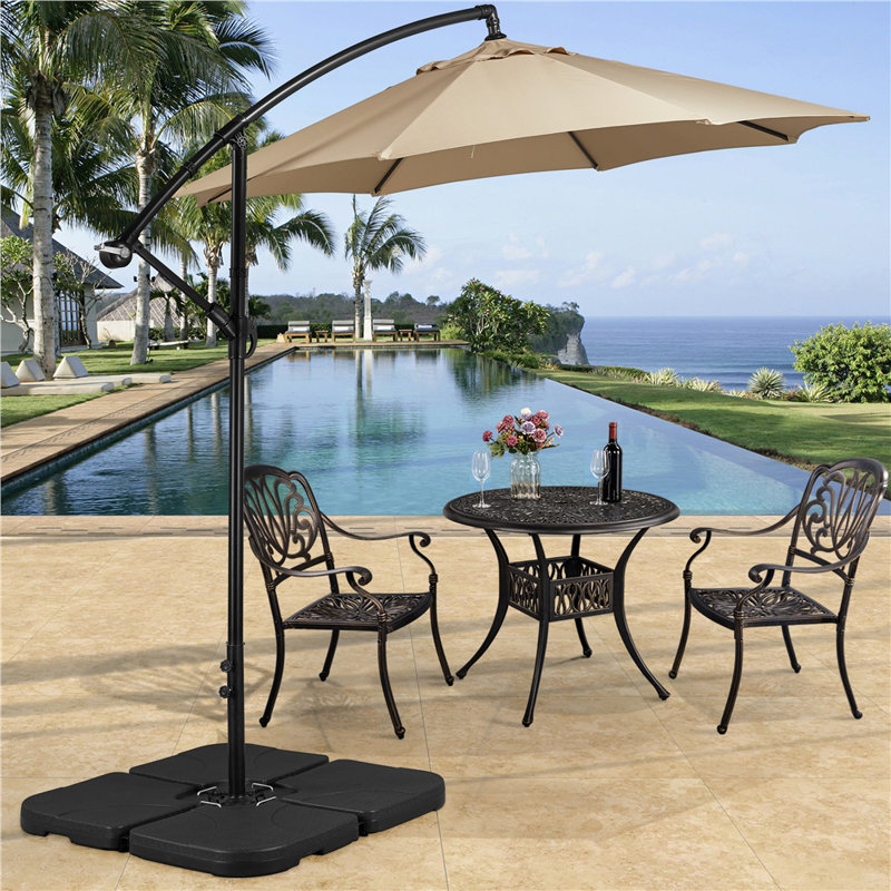 Hylan HDPE 4-Piece 176Lb. Fillable Patio Umbrella Base Stand
