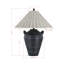 Lampe de table 27 "avec abat-jour en rotin Brookfield, noir