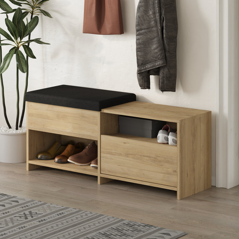 6 Pair Shoe Storage Cabinet, Sapphire Oak