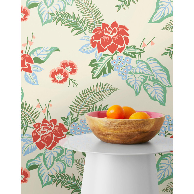 Lanai Wallpaper | Traditional / Roll - 27" x 30', Parchment