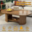 Table basse ovale cannelée, table basse 47 po