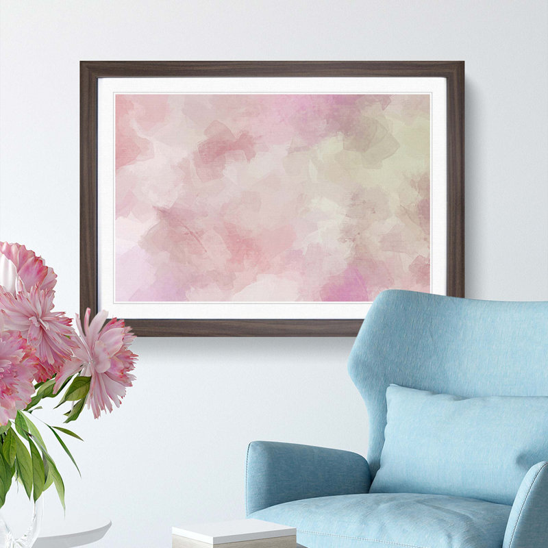 Forgetting Time in Abstract - Picture Frame Graphic Art Print, 36cm H x 48cm W x 2cm D, Walnut Framed