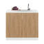 Kitchen Storage Cabinet With 2 Doors And 3 Shelf