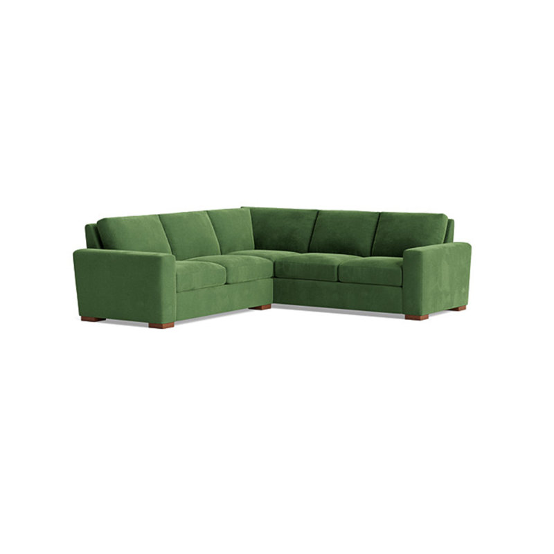 Couch Potato Sectional, Right Hand Facing, Performance Velvet - Ivy