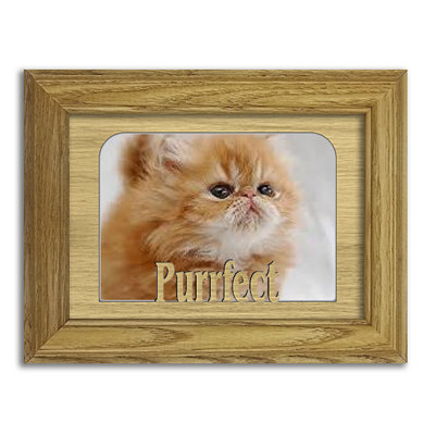 Oak Solid Wood Picture Frame with Mat