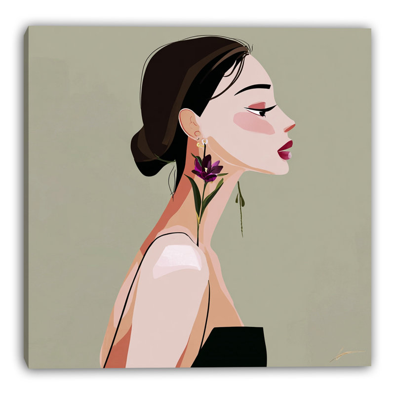 Art mural sur toile tendue Velvet Blossom, 12 po L x 12 po H x 1 po P
