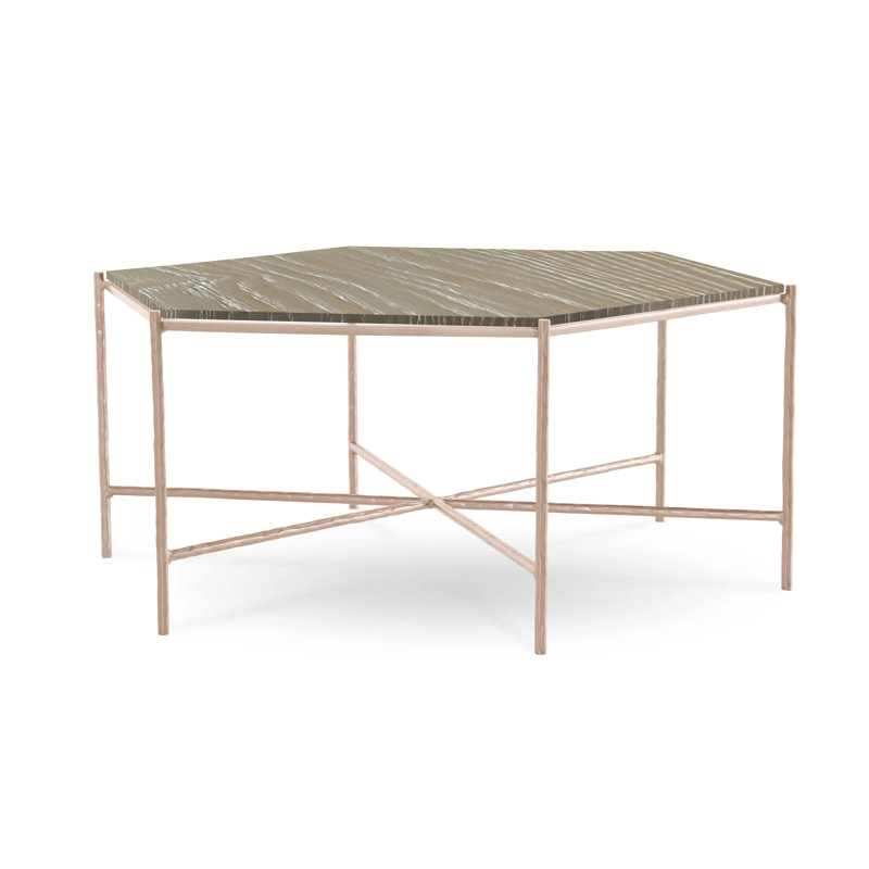Athena Glass Top Coffee Table, Argento Antico, Alpine, Oak