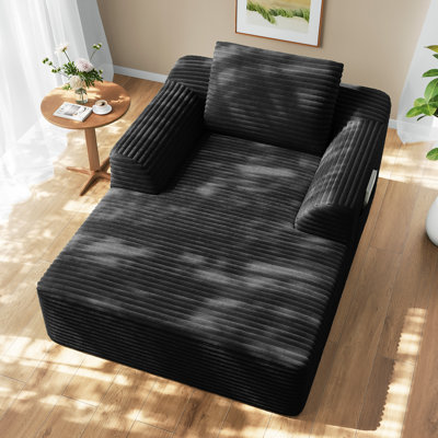 Modern 161cm corduroy indoor chair lounge without frame with side storage bag
