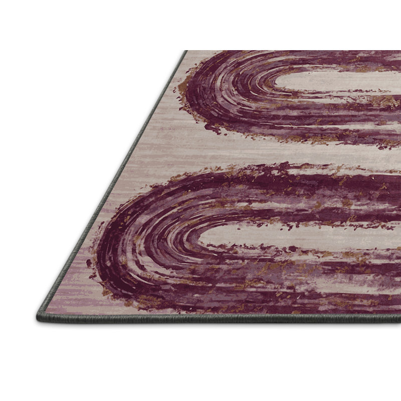 Tapis gris soyeux et moelleux, Carré 7 pi