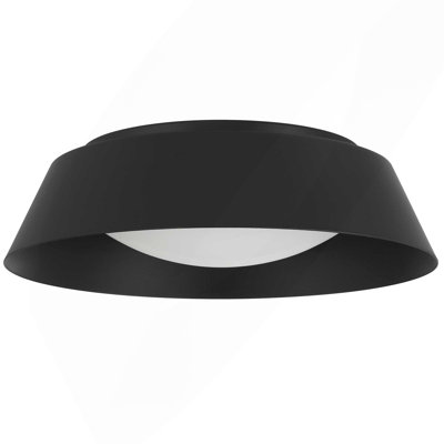 15" Black LED Flush Mount