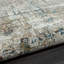 Tapis abstrait en polyester / polypropylène tissé à la machine Tuya en gris / ivoire / bleu-121359445
