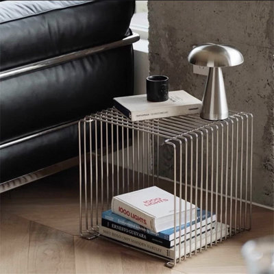 Simple Square Retro End Table  Accent Table for Living Room