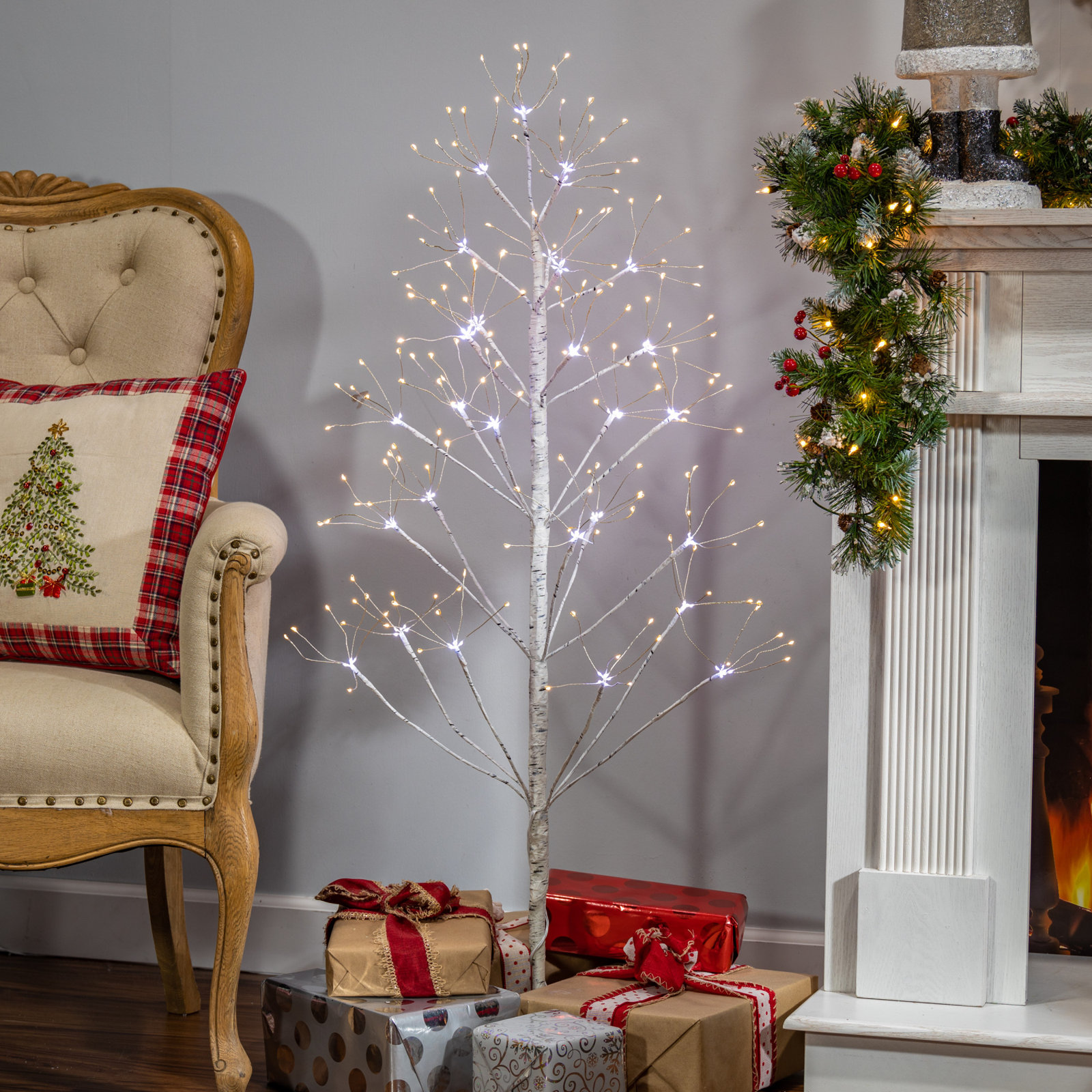 336-Light Birch Tree Net Lights
