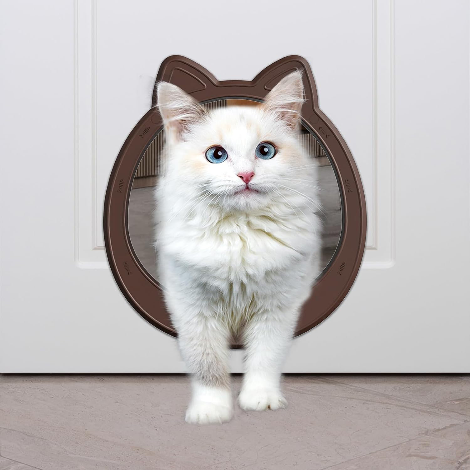 SOLVUR Cat Door For Interior Exterior Doors 7.5