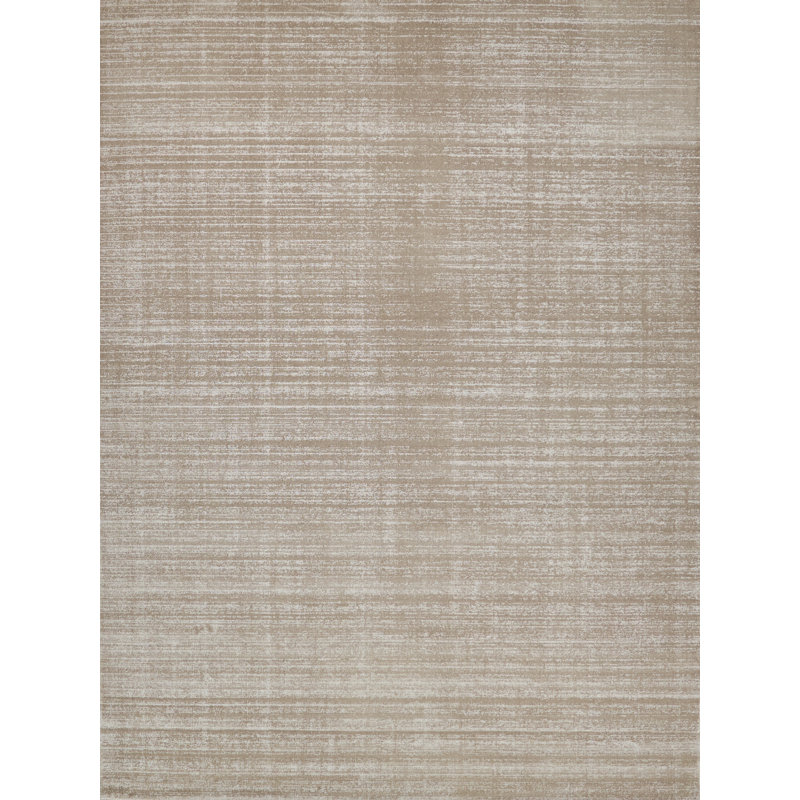 Martelli Modern Handmade Silky Nylon, Taupe Area Rug, Rectangle 9' x 12'