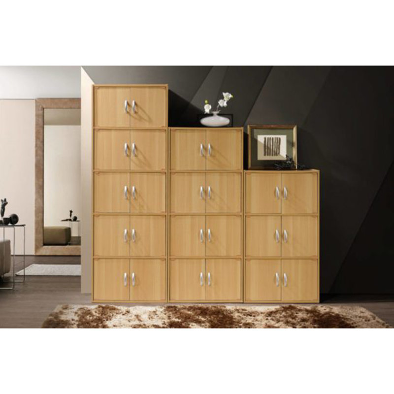 Hodedah 54'' Beech Multipurpose Office Storage Cabinet
