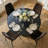 4 - Person Dining Table Sets With Round Table & 4 Upholstered Chenille Chairs-1869284069