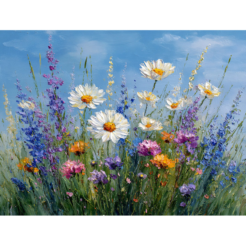 Impression sur toile Golden Daisy, H 30 po x l 30 po x P 1,5 po