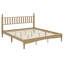 Lit plateforme en bois avec tête de lit en forme de gourde, lit plateforme de style rétro avec support à lattes en bois-751993043