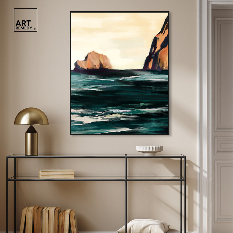 Art mural Rockside View, Cadre noir, H 21 po x l 17 po