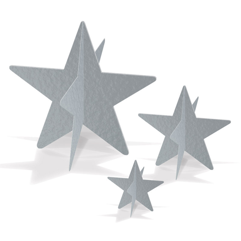 Sculpture en étoile 3-d award night, Argent