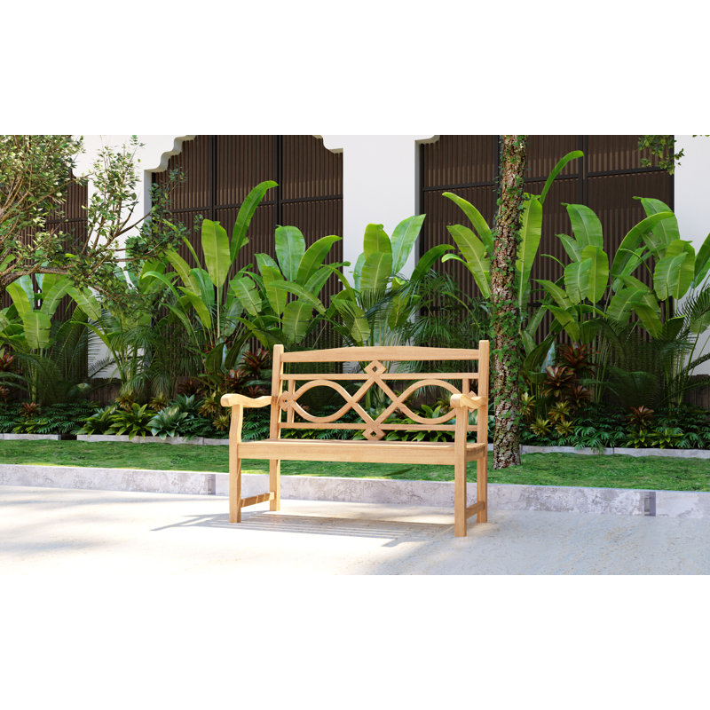 Donjae Chelsea 2-Person Teak Outdoor Bench