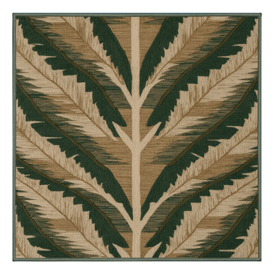 Washable Taro Leaves Hawaiian Area Rug