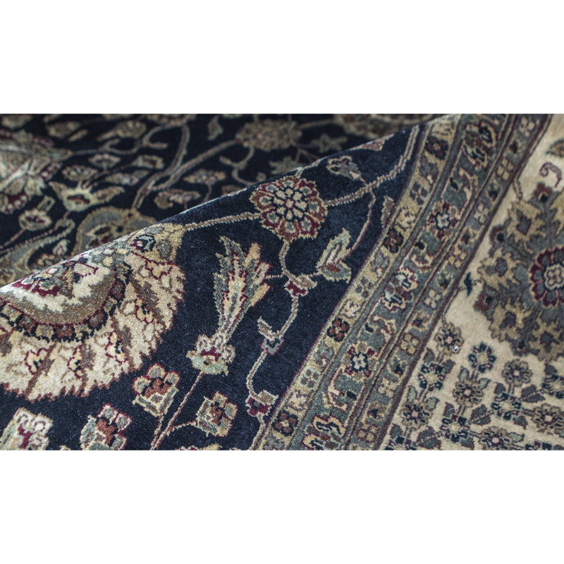 Marquis Oriental Area Rug in Black/Beige