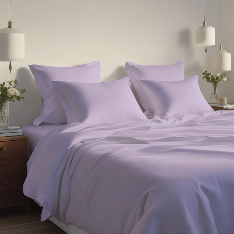 Ensemble de draps rafraîchissant et respirant Hotel Luxurious, Lavande, Ensemble de draps pour lit simple + deux taies d'o