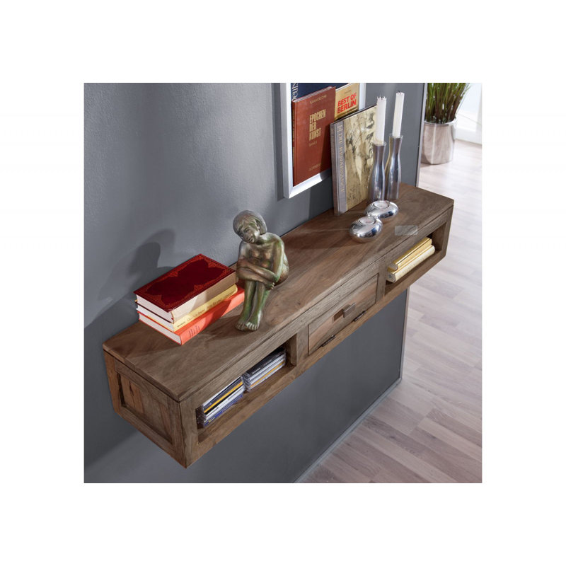 Nature Rosewood Solid Wood Floating Shelf
