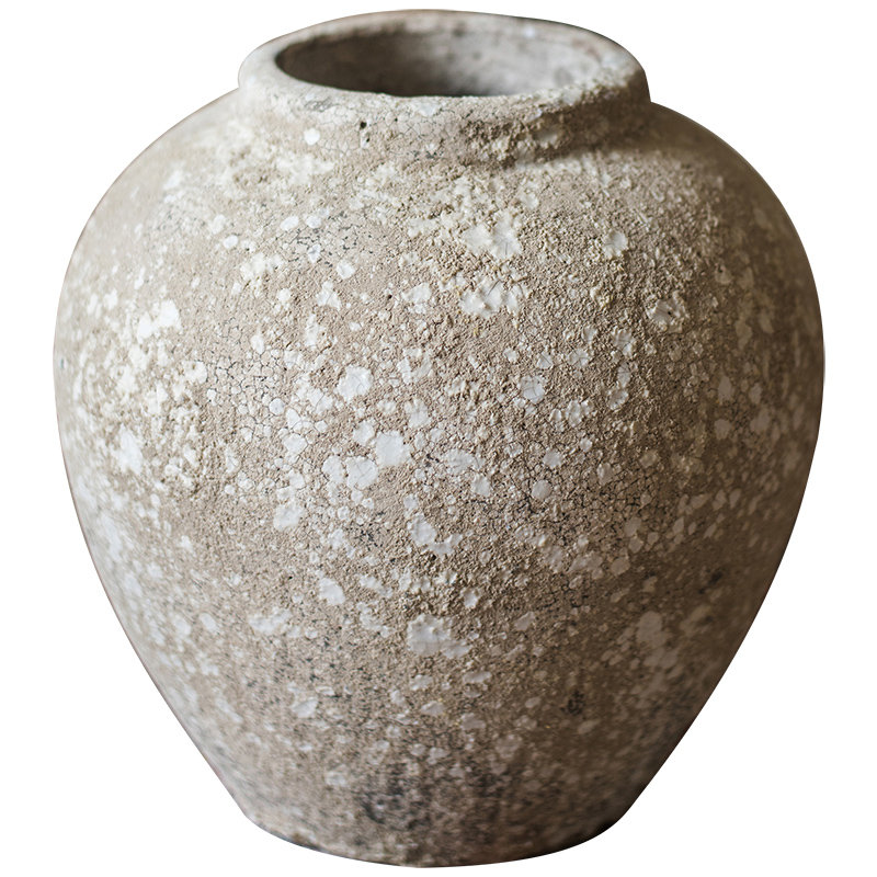 Pot à ciment intérieur / extérieur 11 po Auman Brown, H 8,7 po x l 7,9 po x P 7,9 po