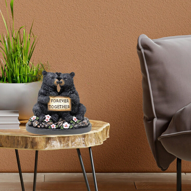 Figurine de résine en bois rustique «Forever Together»
