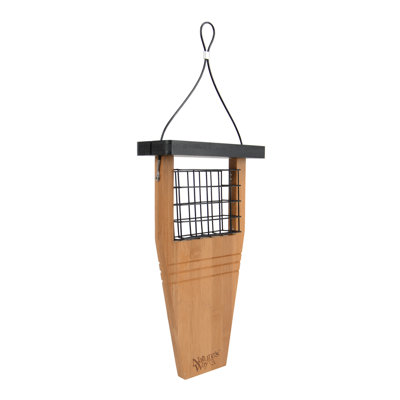 Wood Hanging Suet Bird Feeder