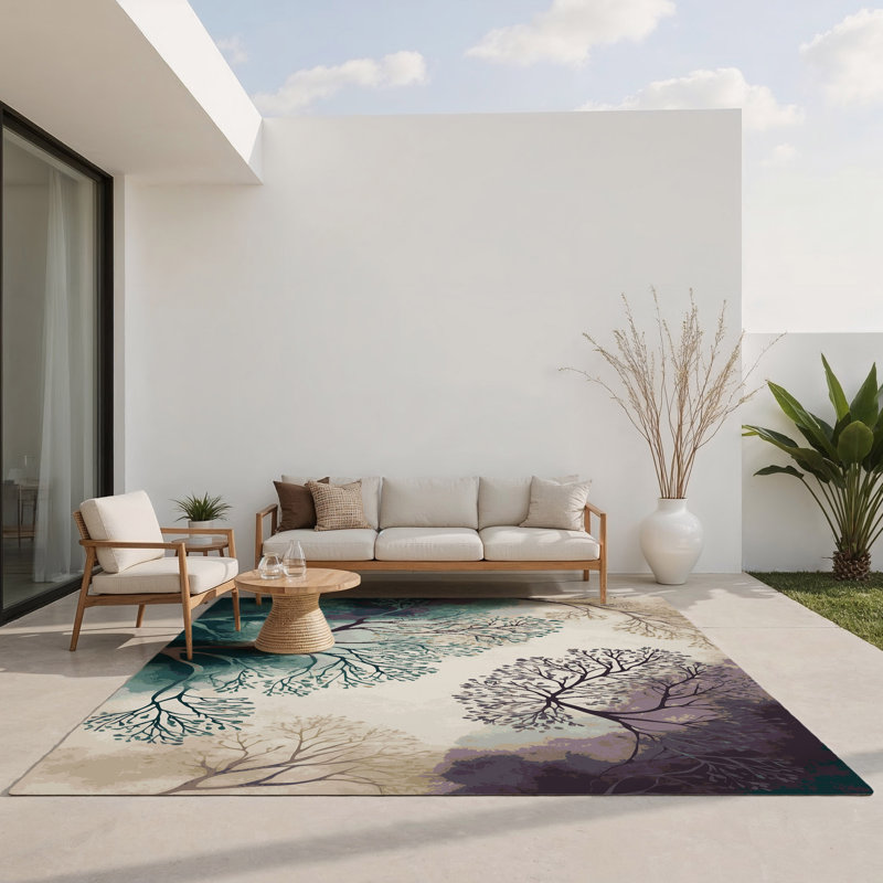 Tapis intérieur et extérieur Midnight Meadow, Rectangle 4pi x 6 pi