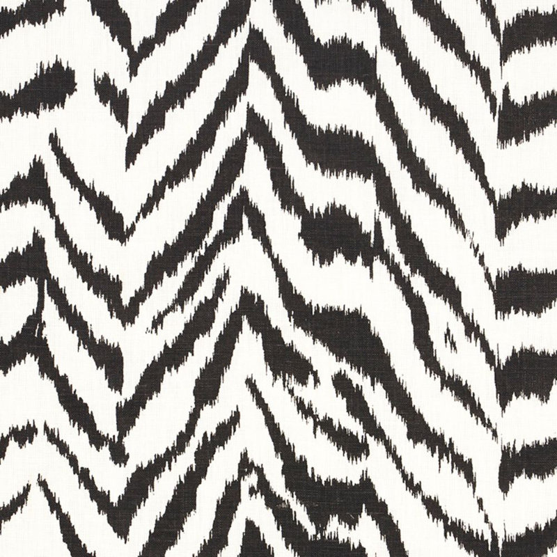 Quincy Hand Print Fabric, Black