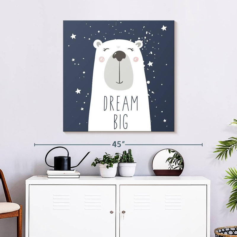 Ashelle Dream Big Bear Typography, 30" H x 30" W