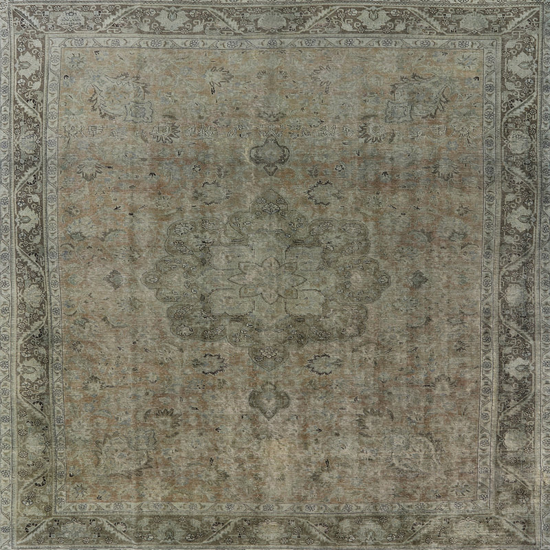 Tapis oriental gris, Carré 5 pi